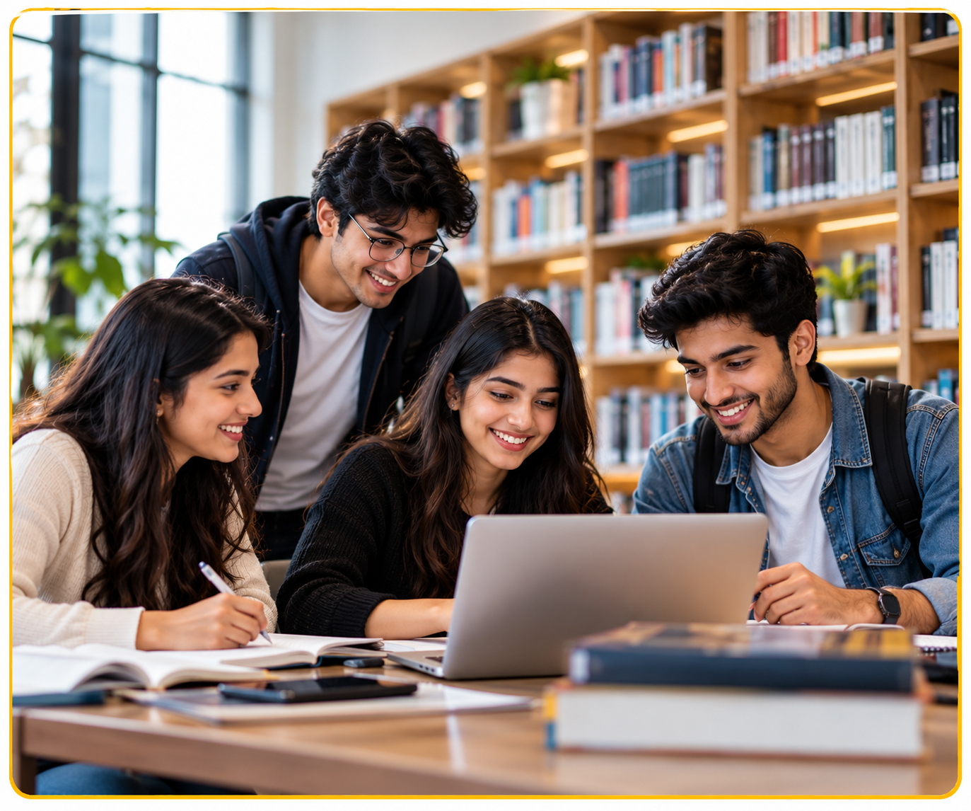 University students preparing for their international education