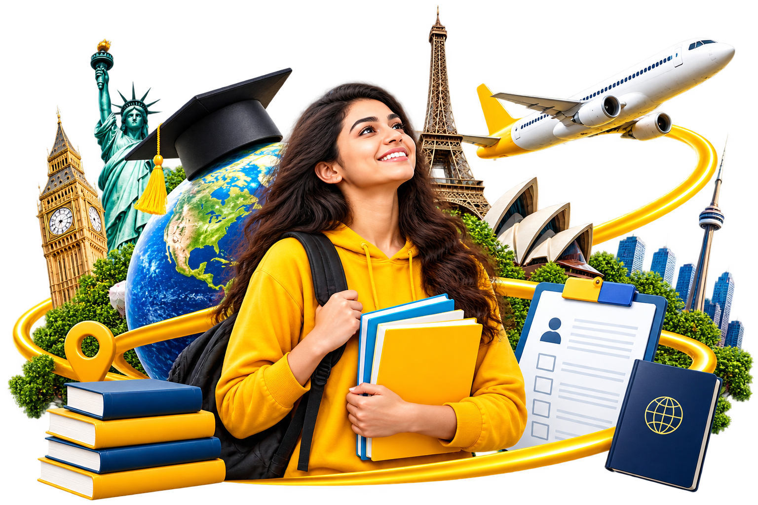 Student planning study abroad applications and university choices